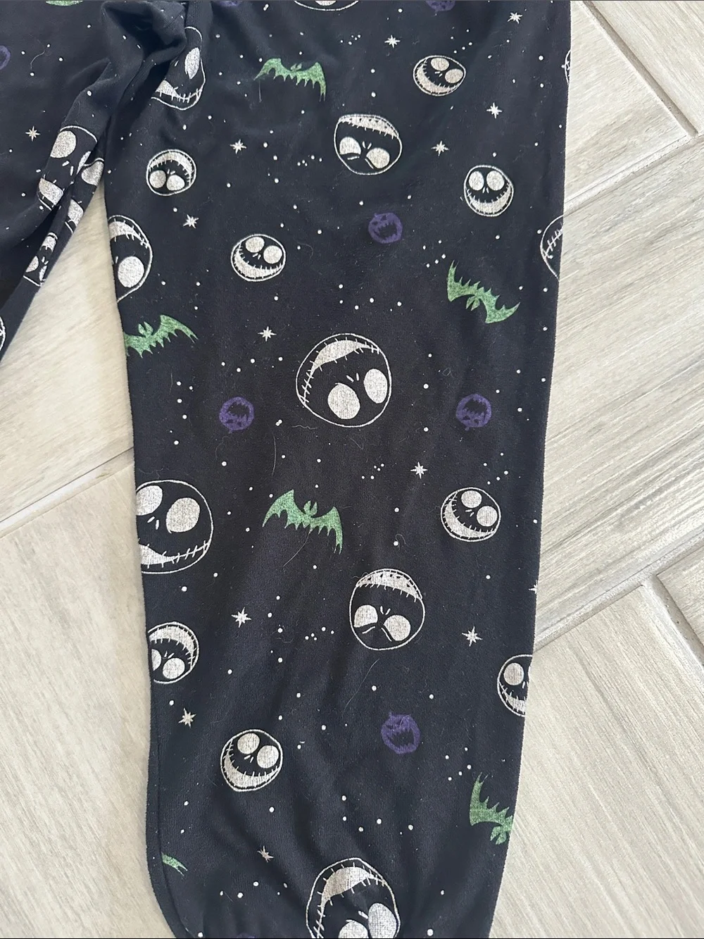 Disney nightmare before Christmas Black& Green Halloween Face Print